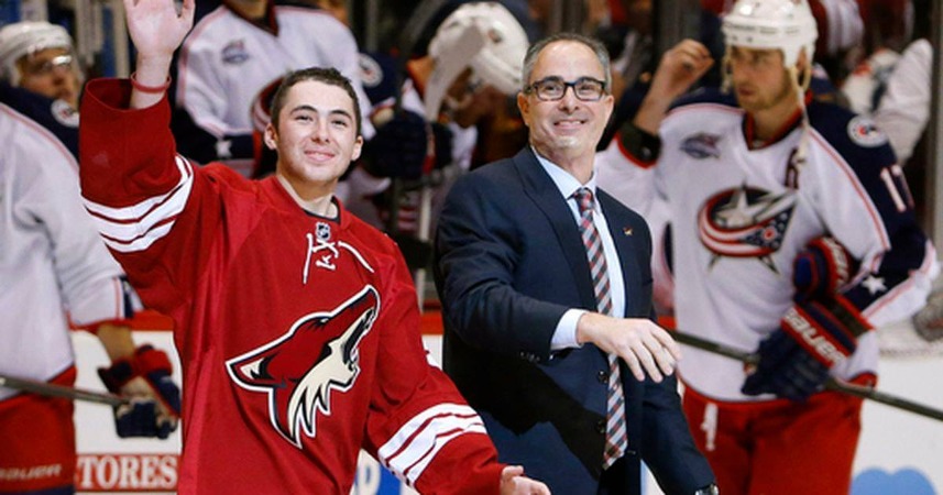 Andrew Barroway celebrating the winning moment.